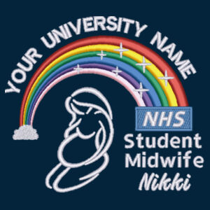 Student Midwife Rainbow Fleece Design